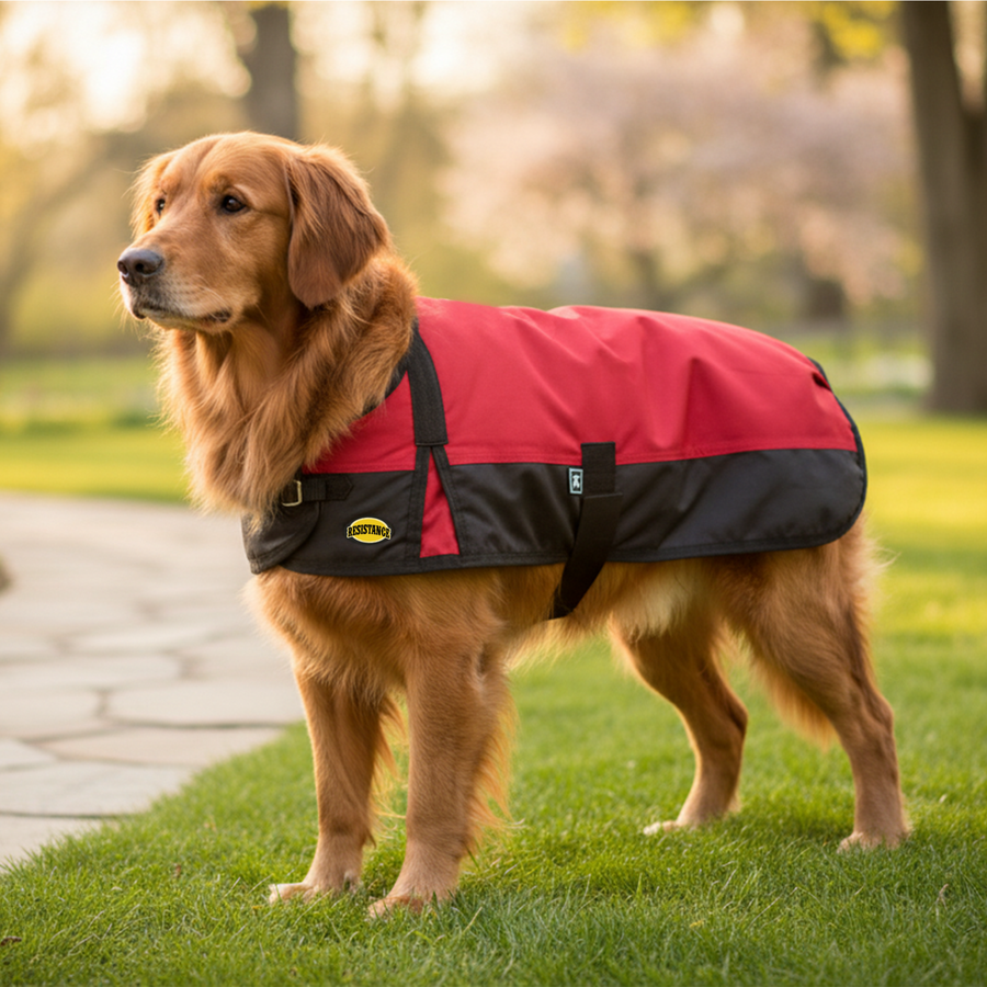 Resistance 600D Dog Blanket with Shoulder Gusset & Quick Grip Belly Band - 50 GSM fill