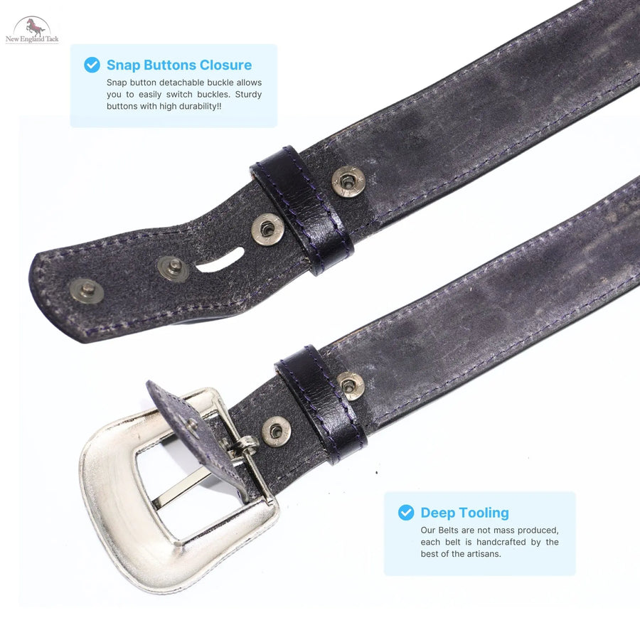 Resistance Full Grain Western Engraved Leather Belt Strap, 1-1/2" Wide Western Belt Leather Strap Floral Tooled Leather Belt Strap NewEngland Tack