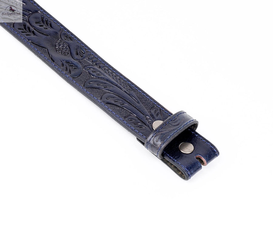 Resistance Full Grain Western Engraved Leather Belt Strap, 1-1/2" Wide Western Belt Leather Strap Floral Tooled Leather Belt Strap NewEngland Tack