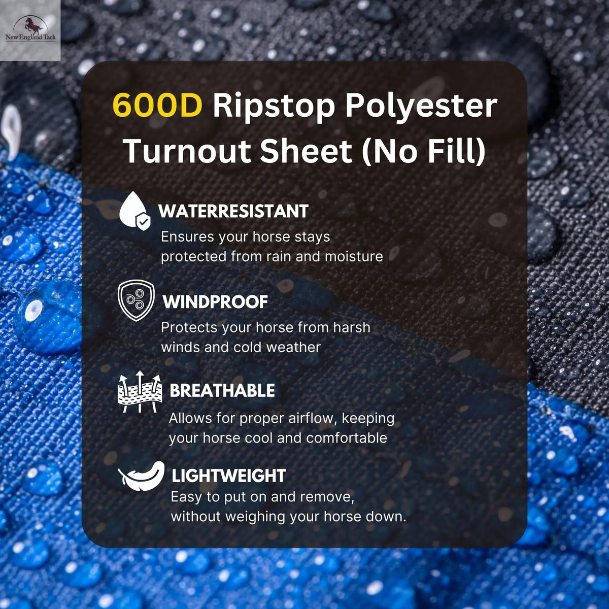 New! Rainsheets 1200 Denier 100% Waterproof Aqua/Navy main image 1
