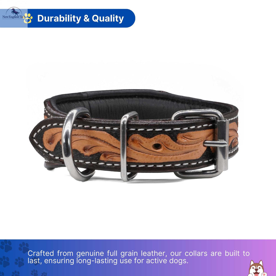 Copy of Western Leather Dog Collars NewEngland Tack