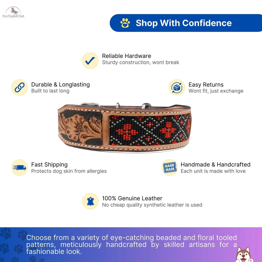 Copy of Western Leather Dog Collars NewEngland Tack