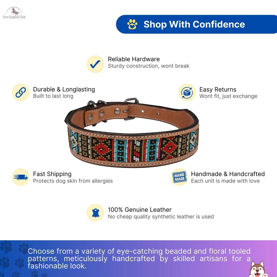 Copy of Western Leather Dog Collars NewEngland Tack