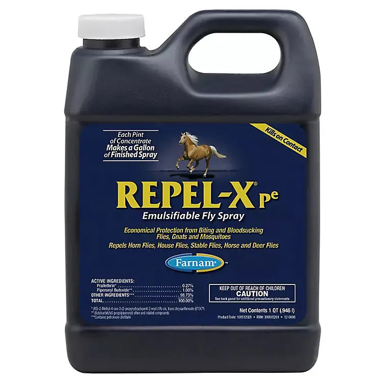 Farnam Repel-X pe Concentrated Fly Spray for Horses, Just Add Water 16 Ounces Farnam