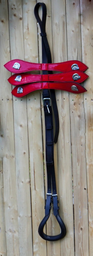 Full Size Leather Horse Driving Harness With Red Trim - Premium Quality - NewEngland Tack