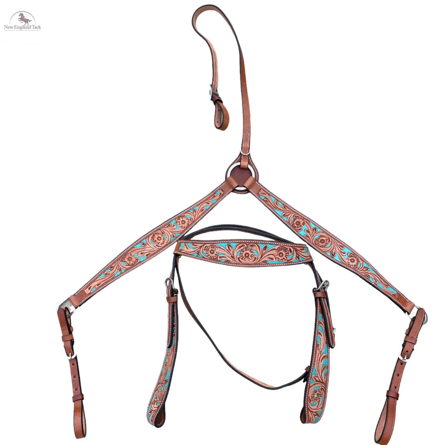 Headstall and Breast Collar Set - Leather NewEngland Tack