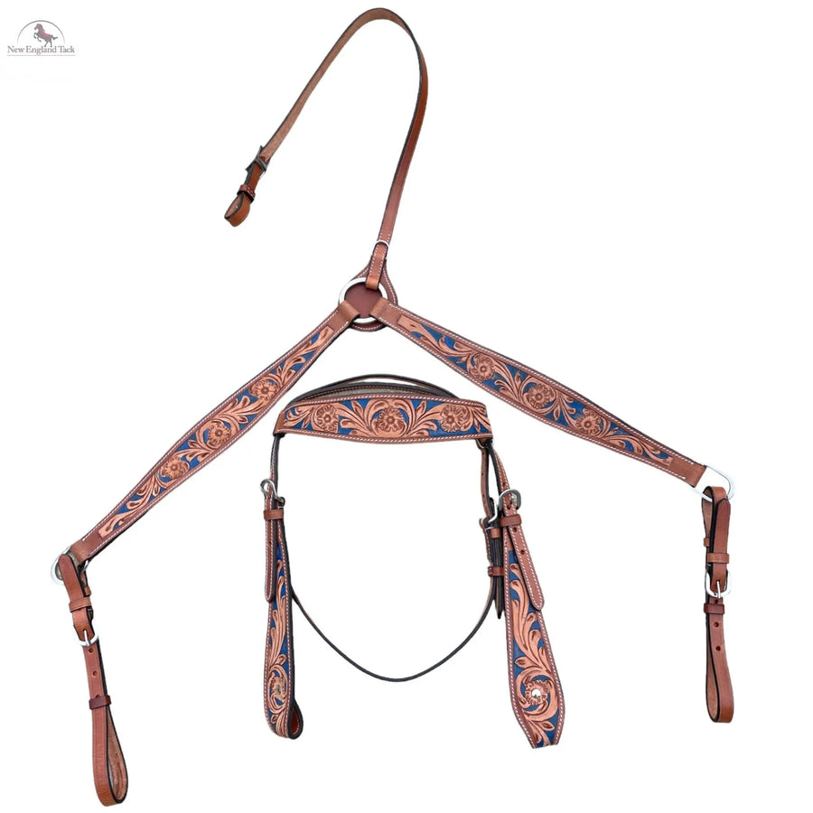Headstall and Breast Collar Set - Leather NewEngland Tack