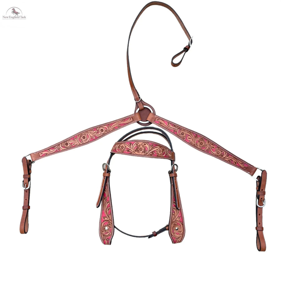 Headstall and Breast Collar Set - Leather NewEngland Tack