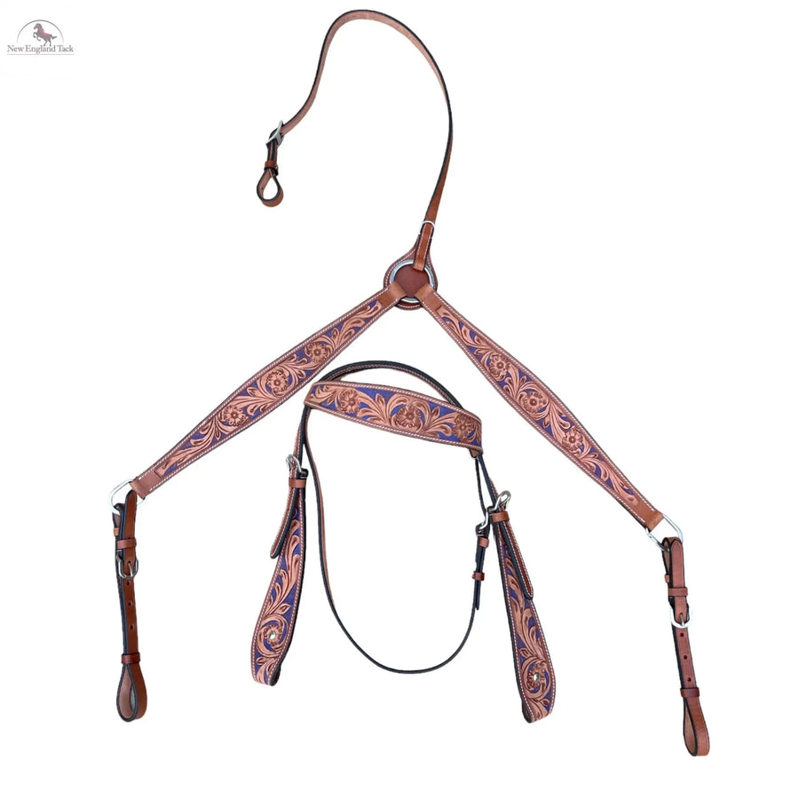 Headstall and Breast Collar Set - Leather NewEngland Tack