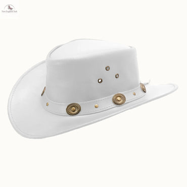 Leather Cowboy hat Genuine leather Hat Wide Brim western Hat Men Aussie style NewEngland Tack
