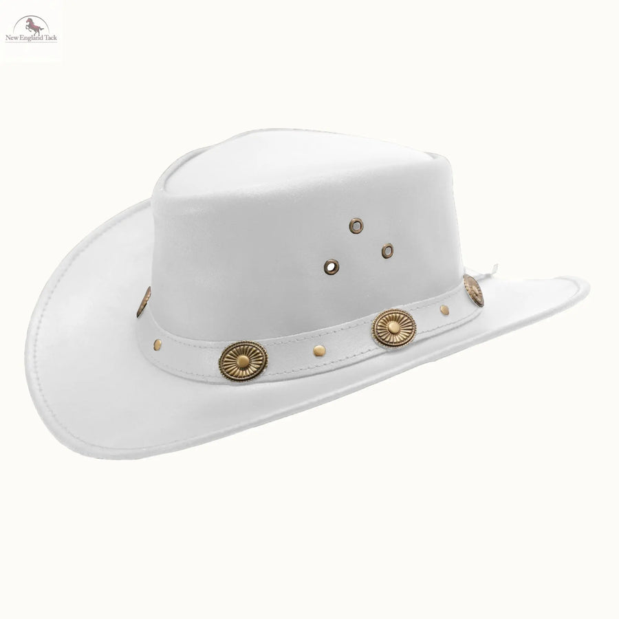 Leather Cowboy hat Genuine leather Hat Wide Brim western Hat Men Aussie style NewEngland Tack