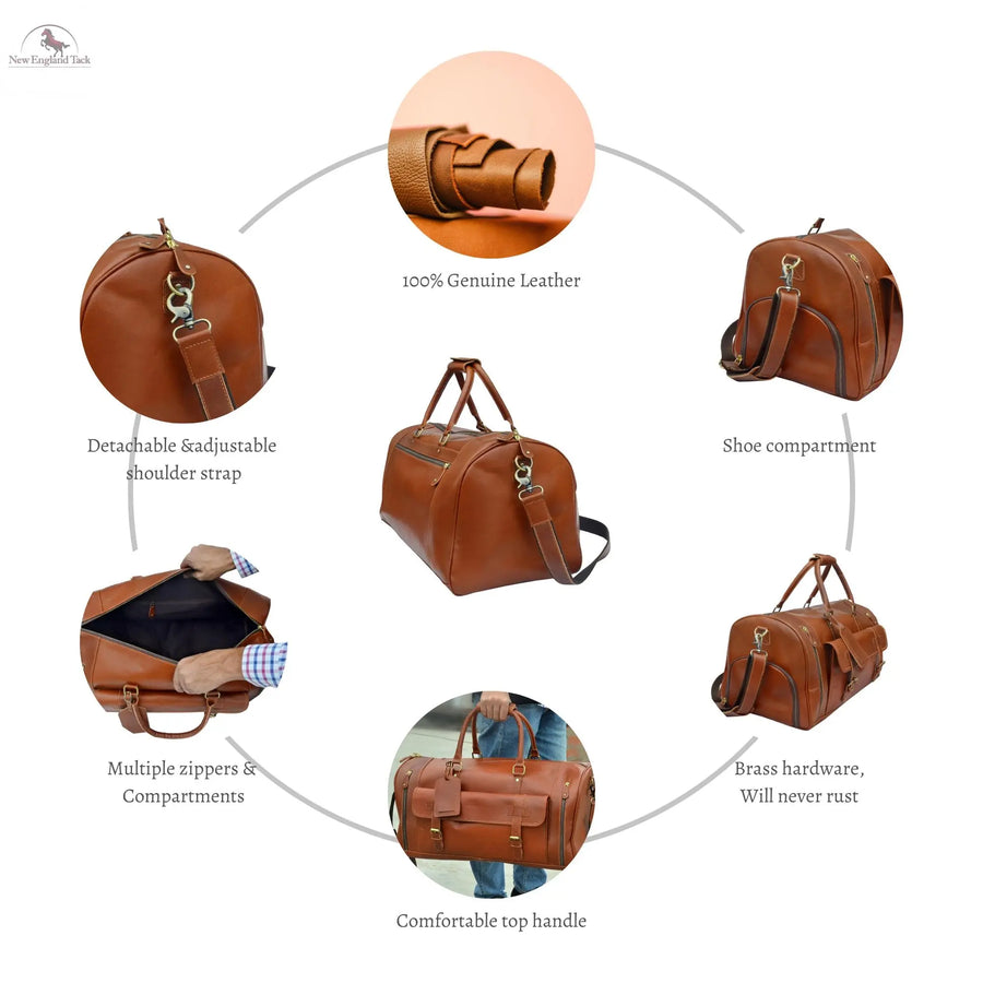 Leather Duffle Bag NewEngland Tack