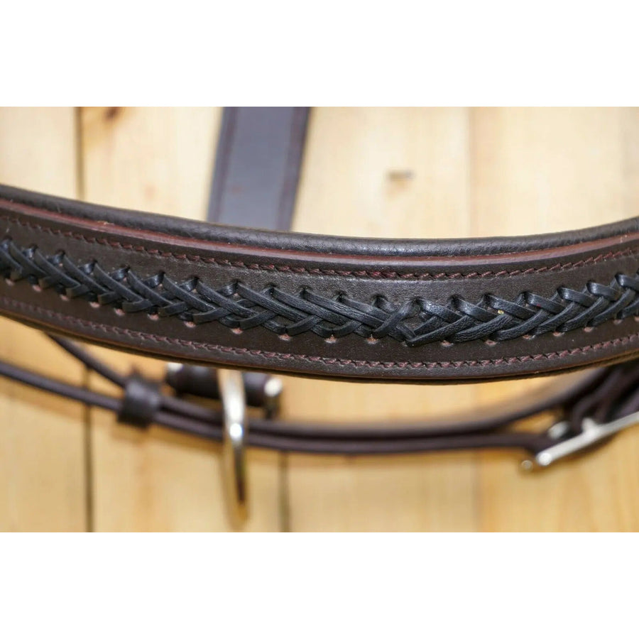 Leather Horse Halter Hand-Braided - SS Hardware - NewEngland Tack