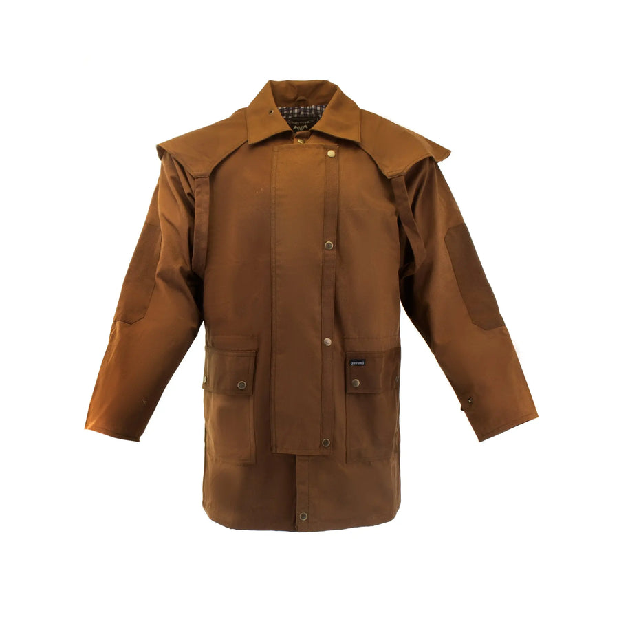 Oilskin Cotton Western Short Duster Jacket | Waterproof Breathable Long Sleeves 3/4 Length Duster - NewEngland Tack