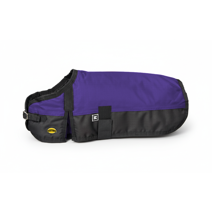 Resistance 600D Dog Blanket with Shoulder Gusset & Quick Grip Belly Band - 50 GSM fill
