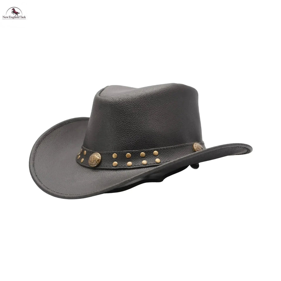Premium Australian Style Leather Cowboy Hat | Shapeable Outback Hat for Men and Women NewEngland Tack