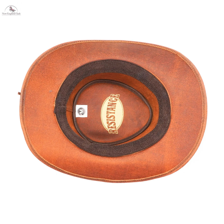 RESISTANCE Premium Full Grain Australian Style Leather Cowboy Hat | Shapeable Outback Hat for Men and Women NewEngland Tack
