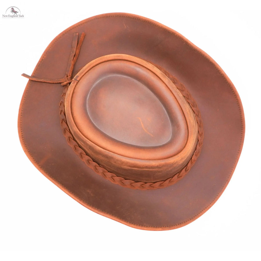 RESISTANCE Premium Full Grain Australian Style Leather Cowboy Hat | Shapeable Outback Hat for Men and Women NewEngland Tack