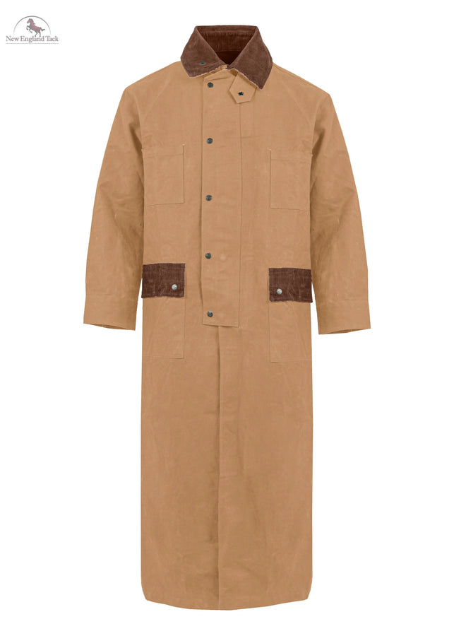 RESISTANCE Western Long Old Cowboy Canvas Jacket - Range wear Canvas Duster Coat NewEngland Tack