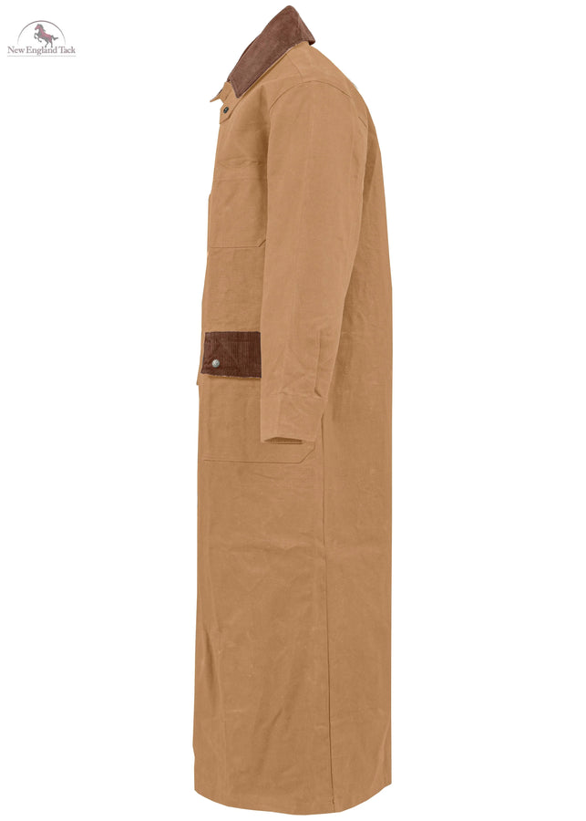 RESISTANCE Western Long Old Cowboy Canvas Jacket - Range wear Canvas Duster Coat NewEngland Tack