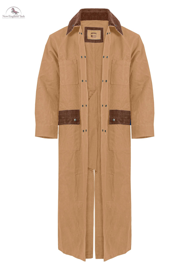 RESISTANCE Western Long Old Cowboy Canvas Jacket - Range wear Canvas Duster Coat NewEngland Tack