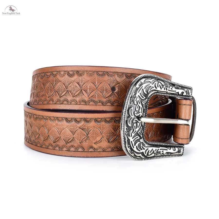 Resistance Classic Western Style Full Grain Leather Belt 1-1/2"(38mm) Wide- Comfortable Accessory With Free Buckle NewEngland Tack