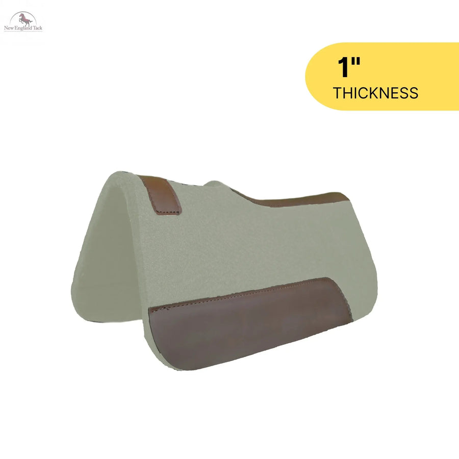 Resistance Handcrafted 31” x 32” Synthetic Felt Performance Saddle Pad with Wear Leathers for Horse Saddle, Handmade Long Lasting Felt Saddle Pad for Horse Available in 1" Thickness Newenglandtack