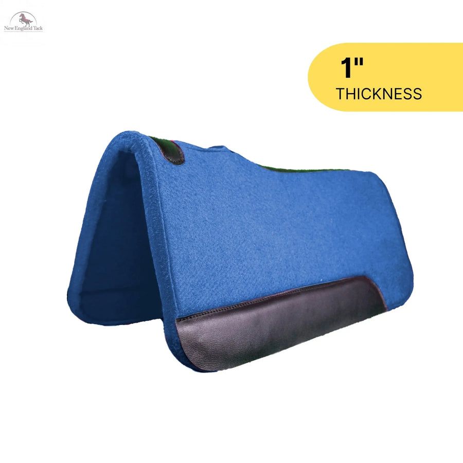 Resistance Handcrafted 31” x 32” Synthetic Felt Performance Saddle Pad with Wear Leathers for Horse Saddle, Handmade Long Lasting Felt Saddle Pad for Horse Available in 1" Thickness Newenglandtack