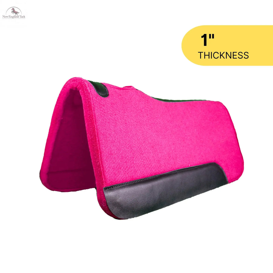 Resistance Handcrafted 31” x 32” Synthetic Felt Performance Saddle Pad with Wear Leathers for Horse Saddle, Handmade Long Lasting Felt Saddle Pad for Horse Available in 1" Thickness Newenglandtack