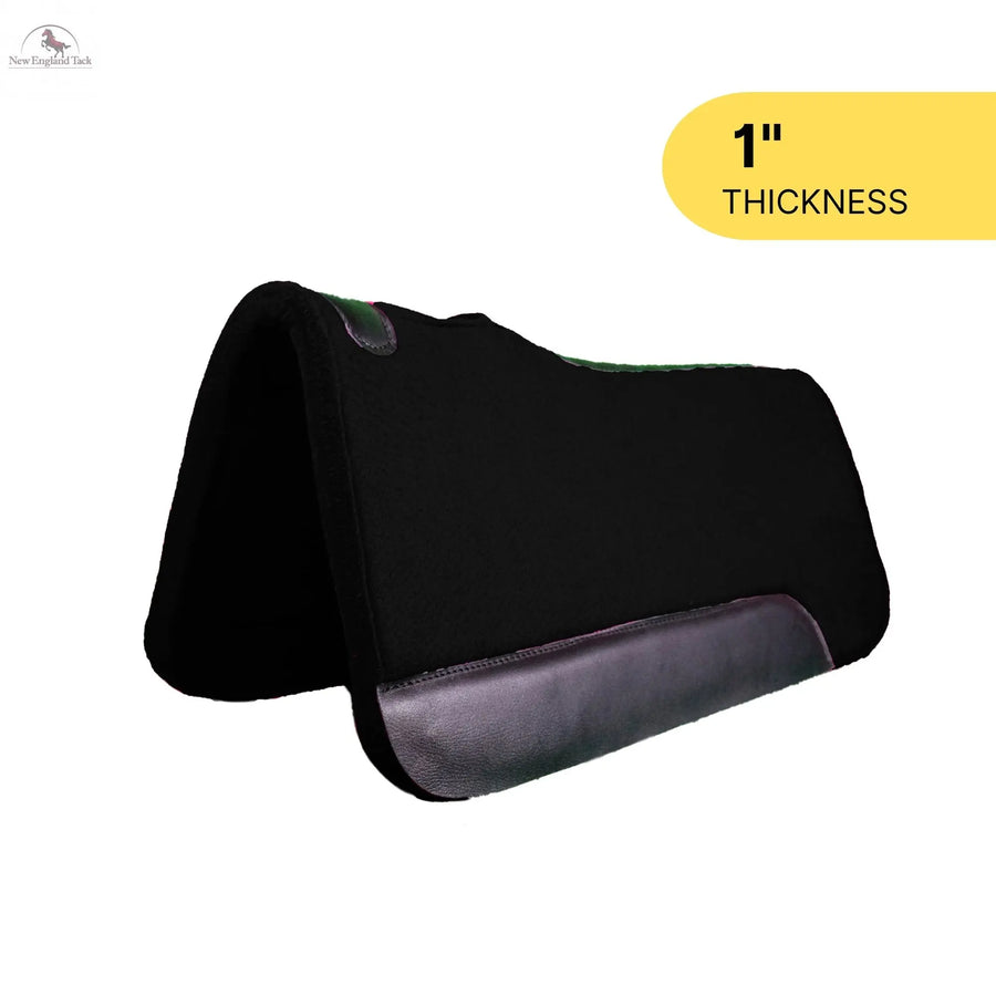 Resistance Handcrafted 31” x 32” Synthetic Felt Performance Saddle Pad with Wear Leathers for Horse Saddle, Handmade Long Lasting Felt Saddle Pad for Horse Available in 1" Thickness Newenglandtack