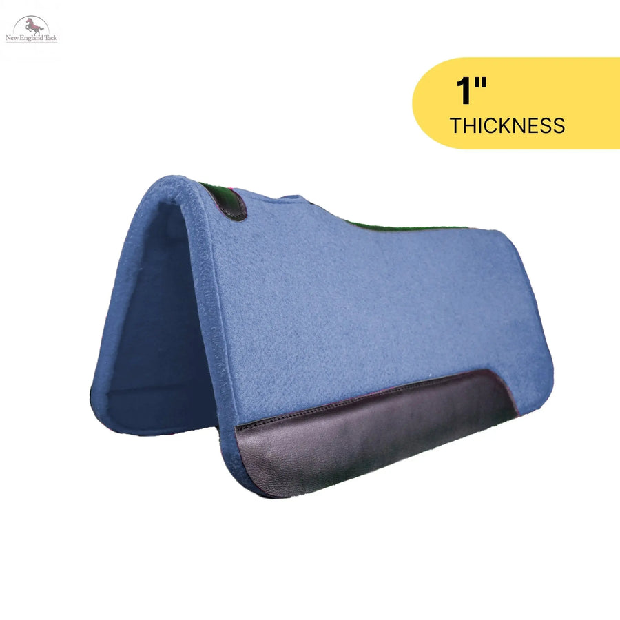 Resistance Handcrafted 31” x 32” Synthetic Felt Performance Saddle Pad with Wear Leathers for Horse Saddle, Handmade Long Lasting Felt Saddle Pad for Horse Available in 1" Thickness Newenglandtack