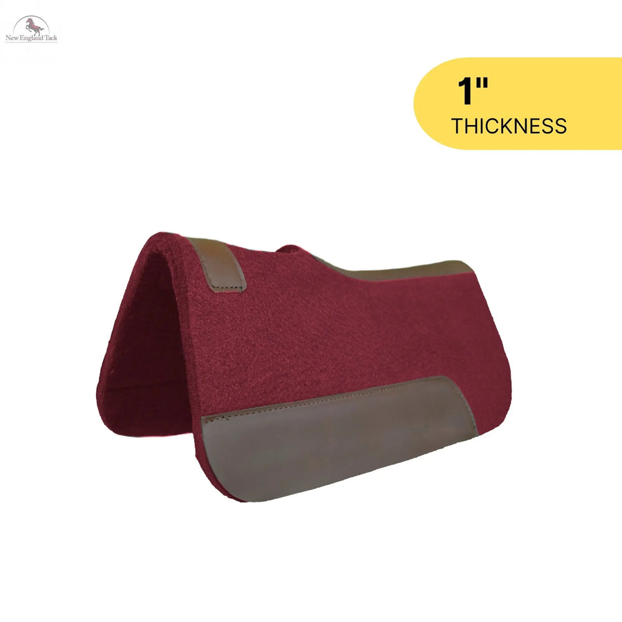 Resistance Handcrafted 31” x 32” Synthetic Felt Performance Saddle Pad with Wear Leathers for Horse Saddle, Handmade Long Lasting Felt Saddle Pad for Horse Available in 1" Thickness Newenglandtack