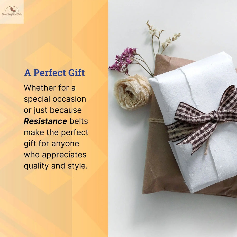 Resistance Polo Belt for Men | Hand Stitched Leather Belt With Colorful Embroidery | Gaucho Style Belt 1.5 Wide NewEngland Tack