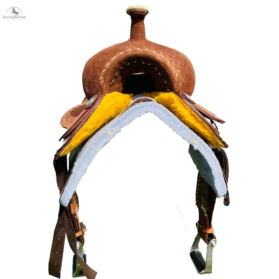 Resistance Roughout Barrel Western Saddle with Buckstitch Midwest Equestrian Supply