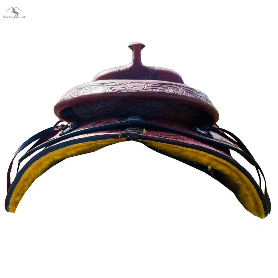 Resistance Western Argentinian Leather Horse Saddle - Floral Tooling | Ideal for Western Riding | Handcrafted Quality | Equestrian Gift NewEngland Tack