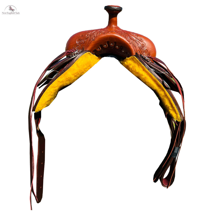 Resistance Western Argentinian Leather Horse Saddle - Floral Tooling | Ideal for Western Riding | Handcrafted Quality | Equestrian Gift NewEngland Tack