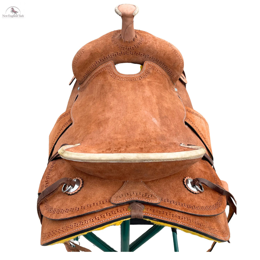 Resistance Western Border Tooled Rough Out Ranch Saddle NewEngland Tack