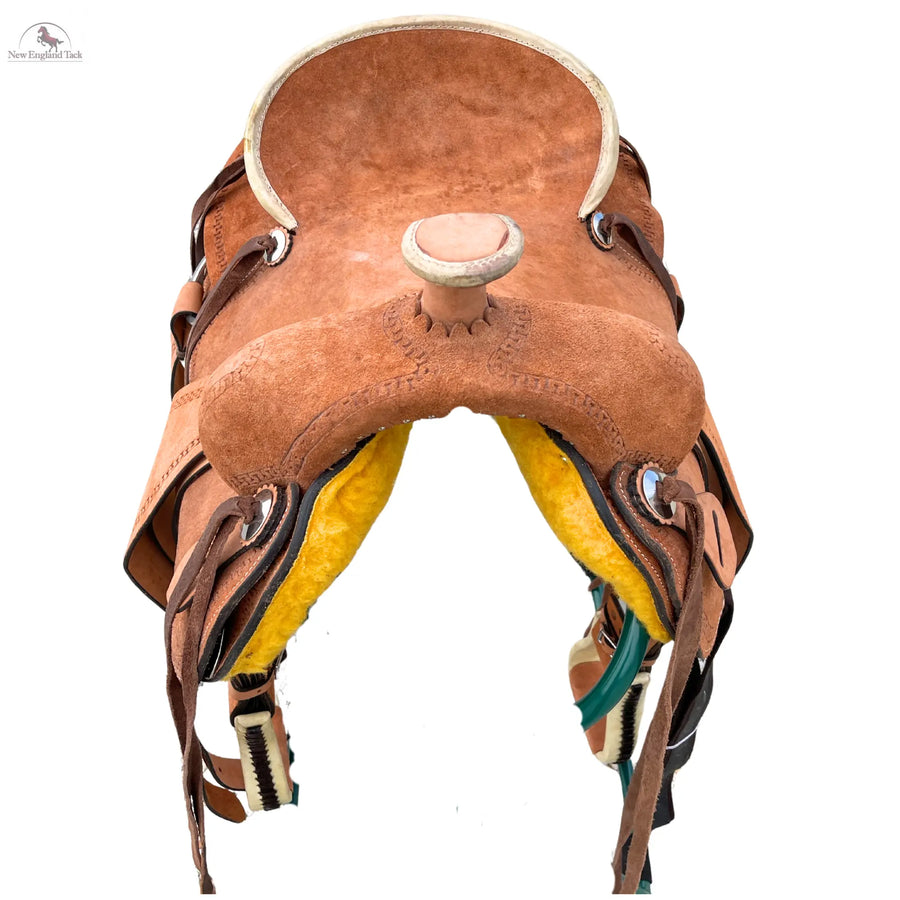 Resistance Western Border Tooled Rough Out Ranch Saddle NewEngland Tack