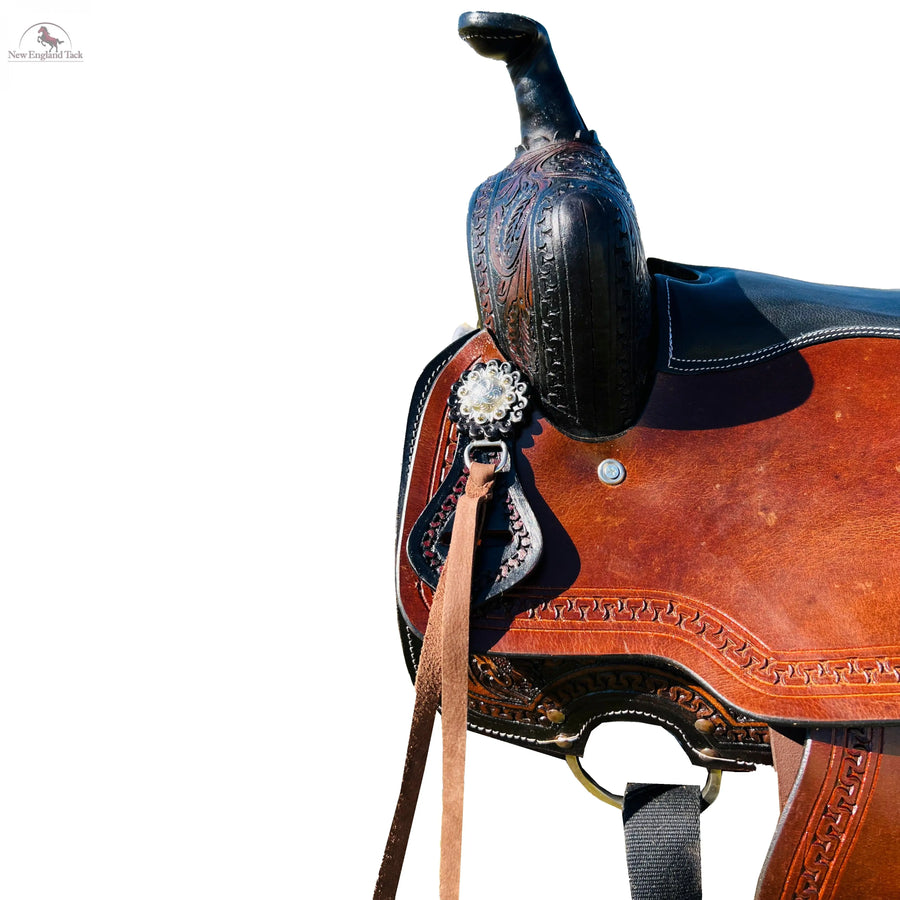 Resistance Western Floral Basketweave Snake Spiral Trail Saddle Midwest Equestrian Supply
