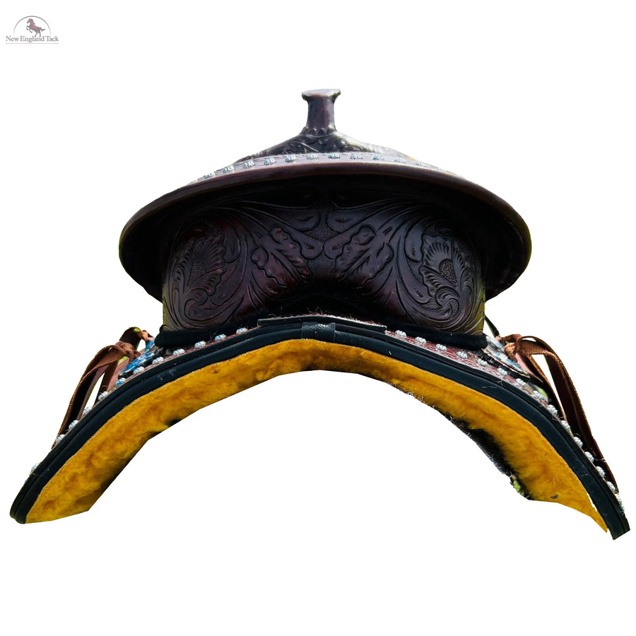 Resistance Western Pleasure Treeless Horse Saddle With Beads On The Skirt NewEngland Tack
