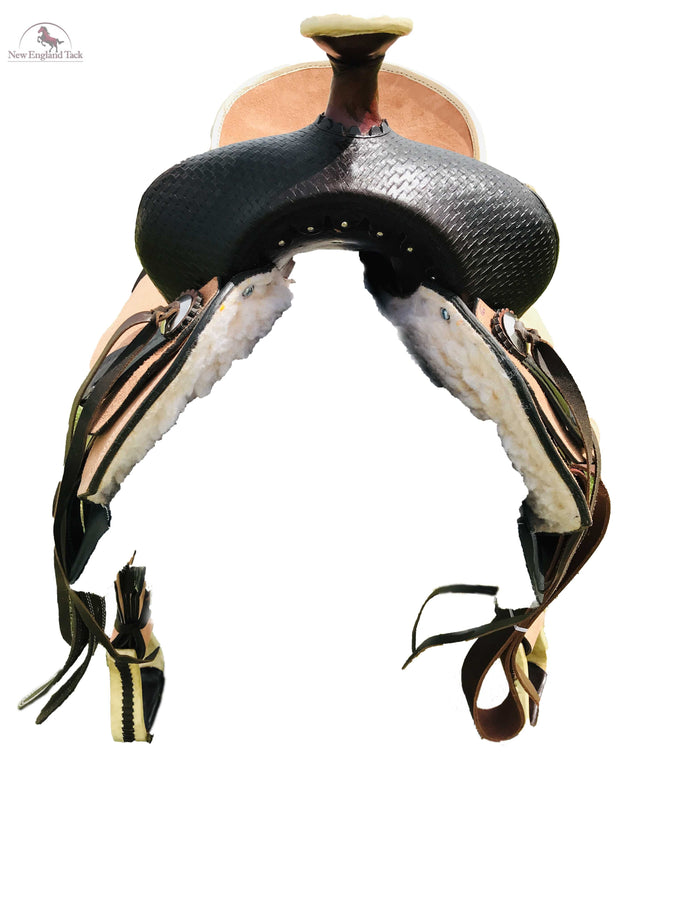 Resistance Western Roughout All Around Saddle With Basket Weave Tooling NewEngland Tack