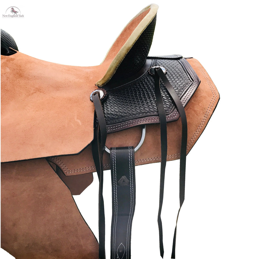 Resistance Western Roughout All Around Saddle With Basket Weave Tooling NewEngland Tack