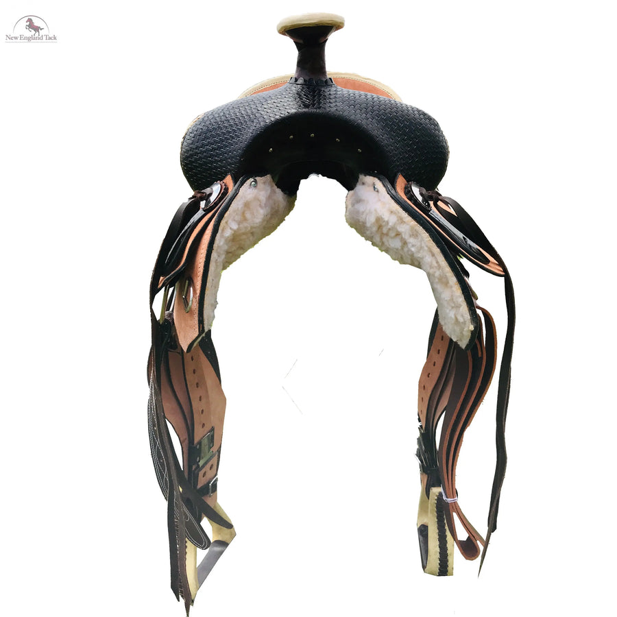 Resistance Western Roughout All Around Saddle With Basket Weave Tooling NewEngland Tack