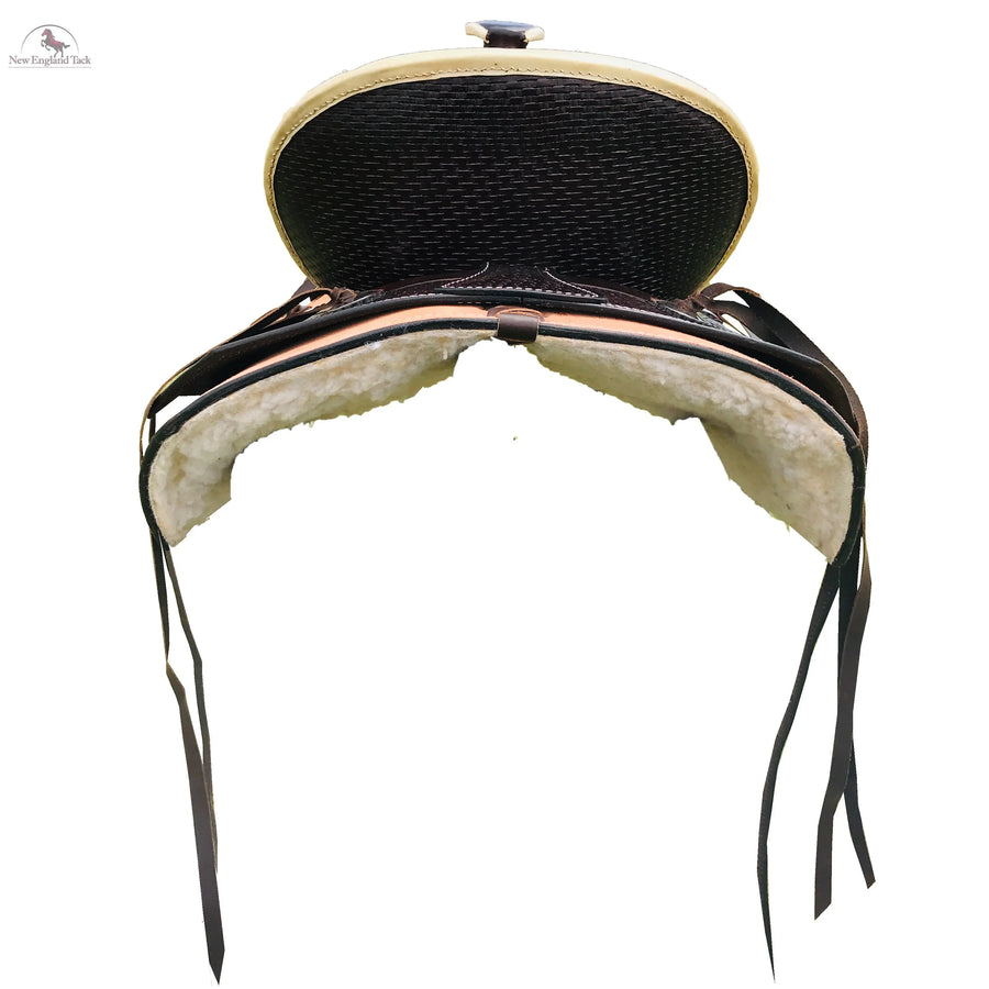 Resistance Western Roughout All Around Saddle With Basket Weave Tooling NewEngland Tack