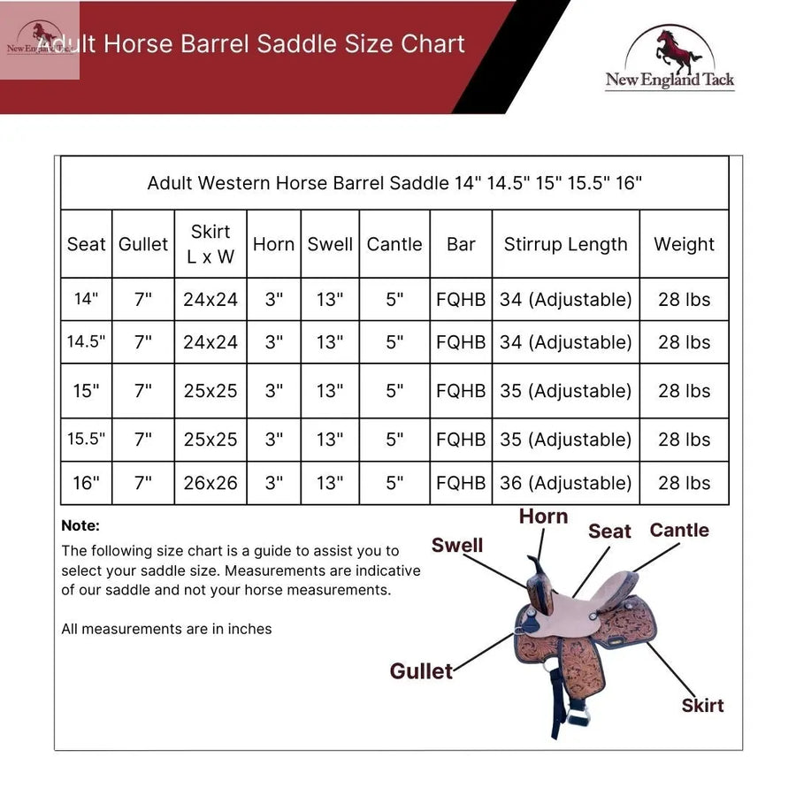 Resistance Western Solid Tree Barrel Saddle Newenglandtack