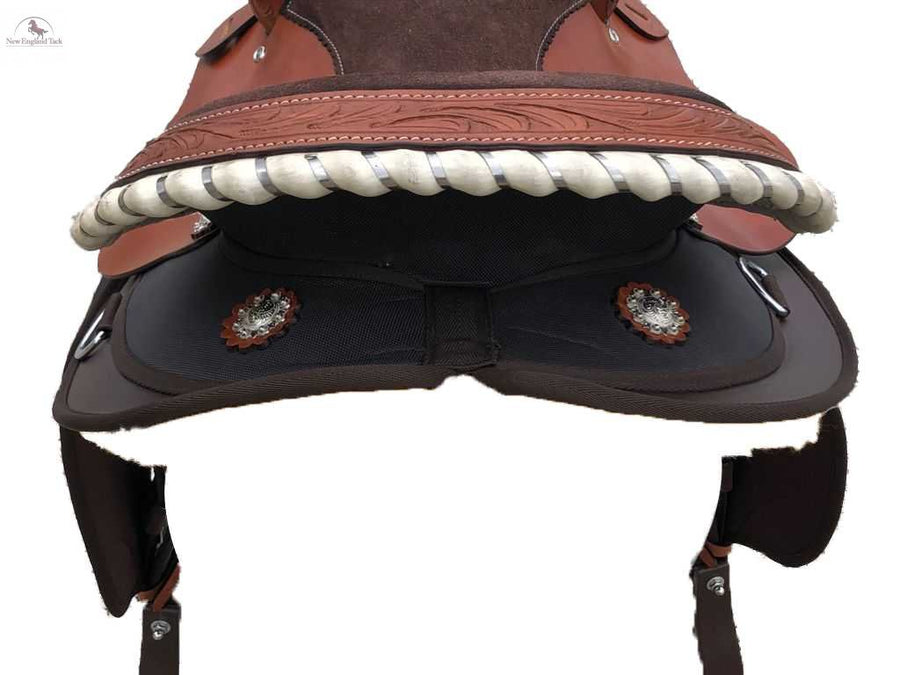 Suede Seat Pleasure Trail Western Saddle | Affordable Lightweight Saddle | Comfortable Suede Seat Western Saddle | Available Seat Sizes 14” 15” 16” 17” NewEngland Tack