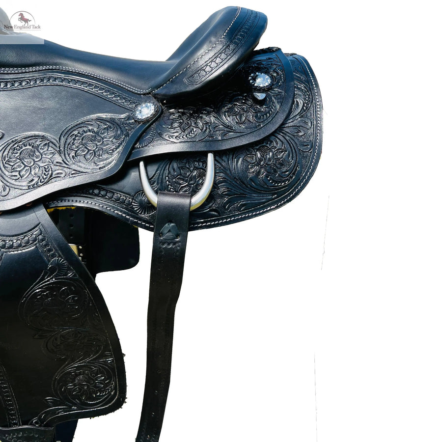 Western Horse Pleasure Saddle - Genuine Leather 16" 17" 18" NewEngland Tack