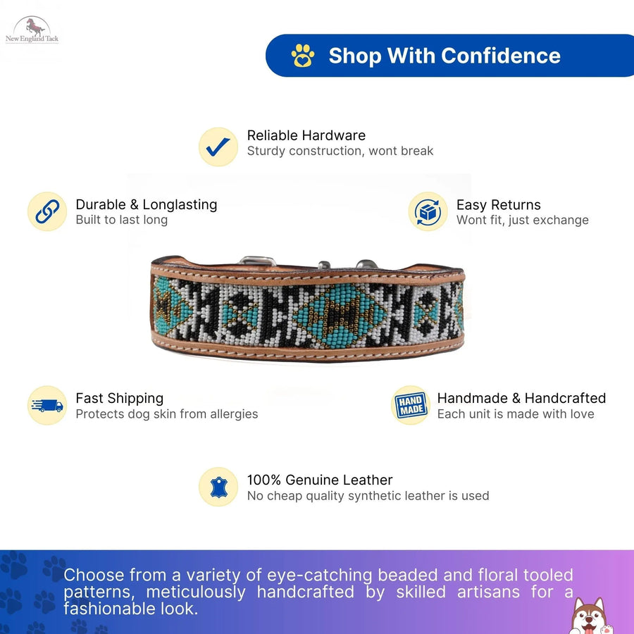 Copy of Western Leather Dog Collars NewEngland Tack