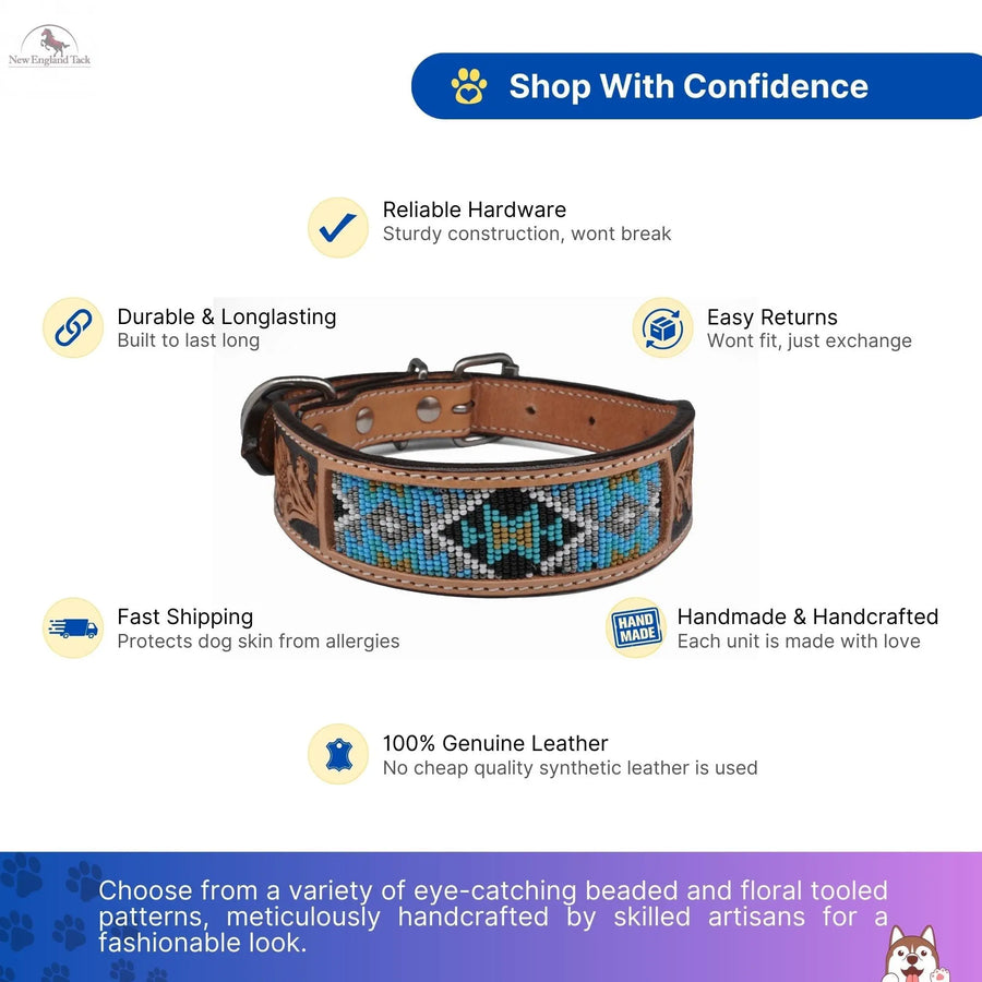 Copy of Western Leather Dog Collars NewEngland Tack