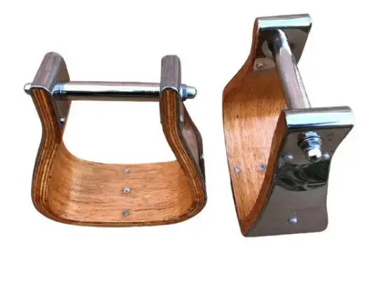 Western Stirrup| Bell Stirrup| Wooden Stirrup| Stainless Steel Cover Stirrup| Lightweight Stirrup| Stirrup For Horse - NewEngland Tack